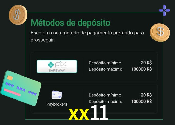 O cassino xx11 oferece uma grande variedade de métodos de pagamento